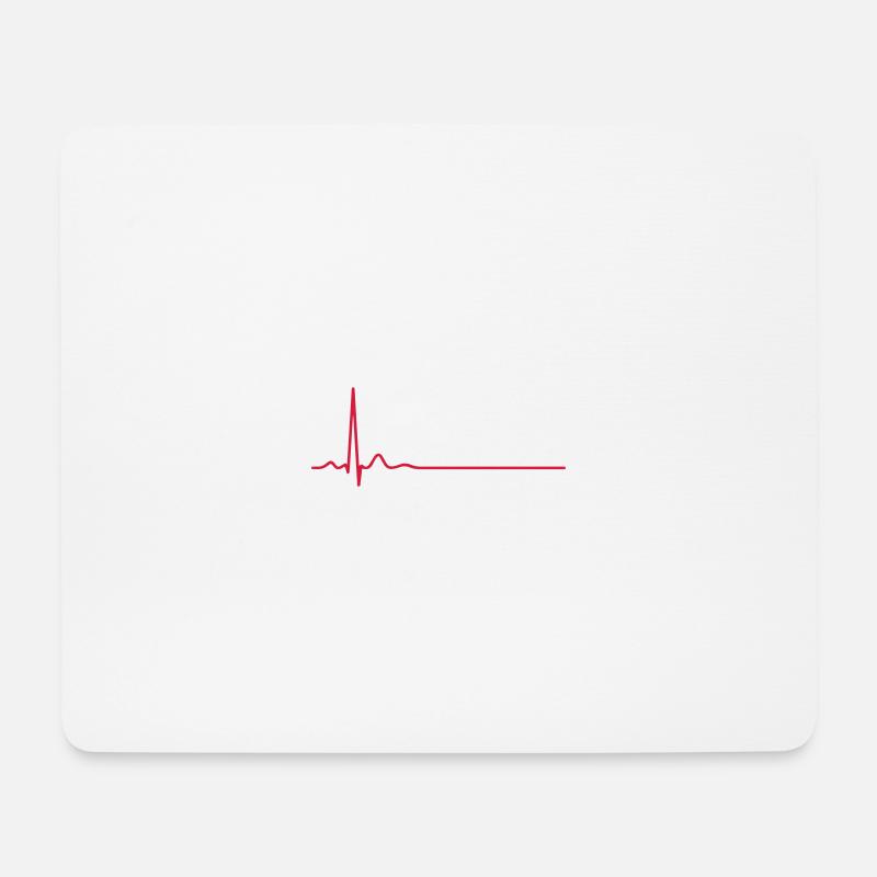 ecg heartbeat pulse line - Mouse Pad (horizontal) - white