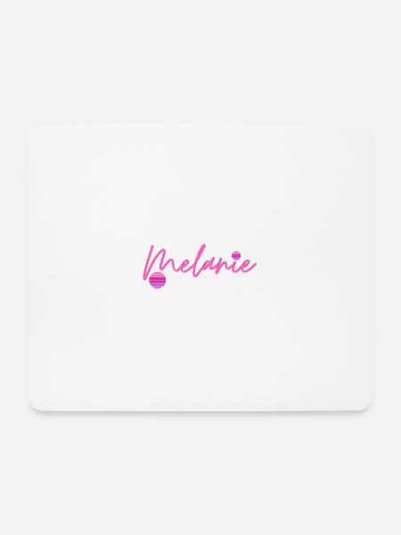 Melanie First name - Mouse Pad (horizontal) - white