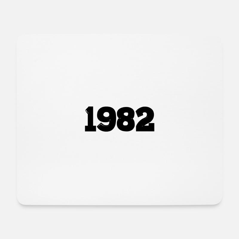 Schwarzes Jahr 1982 - Mousepad (Querformat) - Weiß
