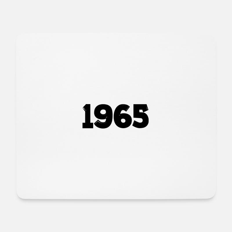 Jahr 1965 schwarz Geburtsjahr - Mousepad (Querformat) - Weiß