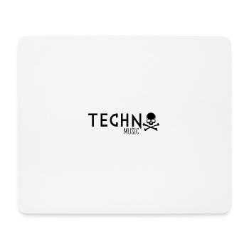Techno music skull - Mouse Pad (horizontal) - white - Front