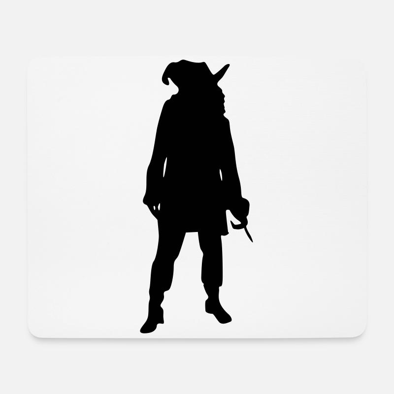 Pirat Kapitän - Mousepad (Querformat) - Weiß