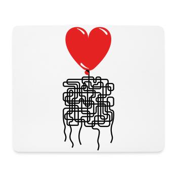 Things are complicated. Valentine's day. I love... - Mouse Pad (horizontal) - white - Front