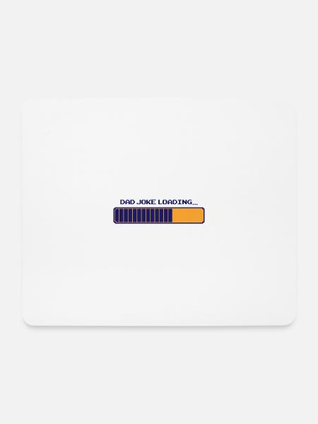 Dad Joke Loading – Pixelbar - Mousepad (Querformat) - Weiß