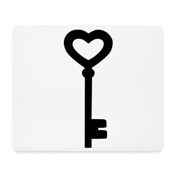 The heart key - Mouse Pad (horizontal) - white - Front