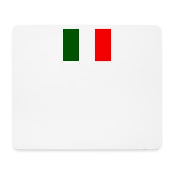 Drapeau italien brillant au centre de la poitrine - Tapis de souris (format paysage) - blanc - Devant