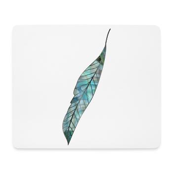 plume de nacre aux couleurs maritimes - Tapis de souris (format paysage) - blanc - Devant
