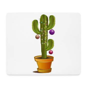 Cactus décorés de Noël pour Noël - Tapis de souris (format paysage) - blanc - Devant