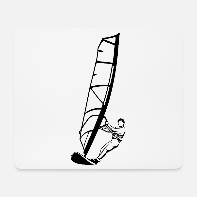 Windsurfer - Mousepad (Querformat) - Weiß
