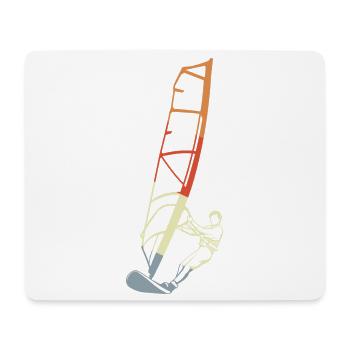 Drôle de véliplanchiste garçon - Tapis de souris (format paysage) - blanc - Devant