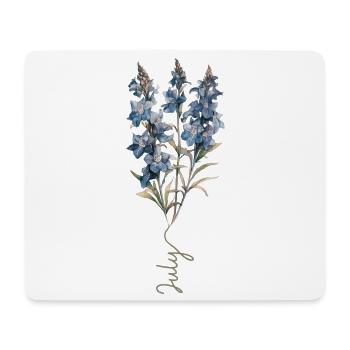 Design floral bleu et blanc - Tapis de souris (format paysage) - blanc - Devant