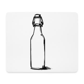 Leere Flasche Bier - Mousepad (Querformat) - Weiß - Vorne