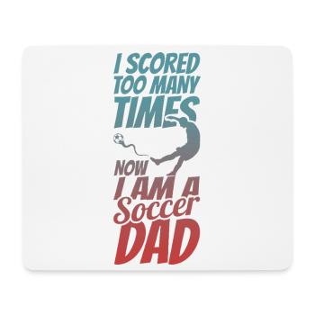Fußball Papa - Mousepad (Querformat) - Weiß - Vorne