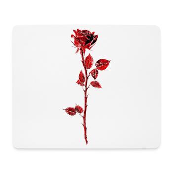 Crimson Rose Anemone Illustration - Mouse Pad (horizontal) - white - Front