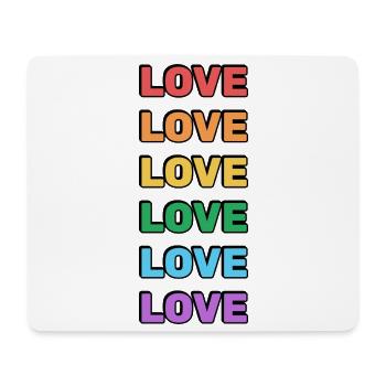Motif de mot d’amour arc-en-ciel - Tapis de souris (format paysage) - blanc - Devant