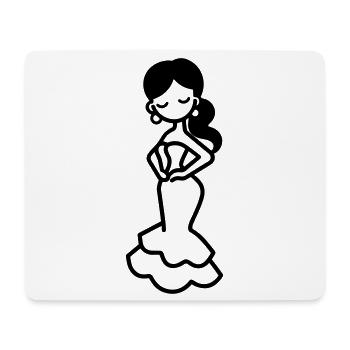 flamenco - Tapis de souris (format paysage) - blanc - Devant