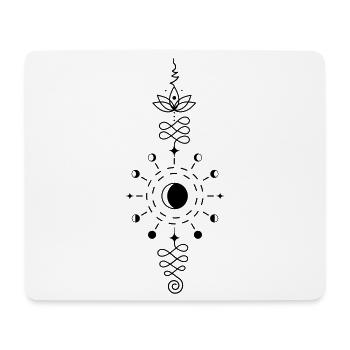 Moon Totem – Symbol der Nachtkraft Lunargeist - Tapis de souris (format paysage) - blanc - Devant