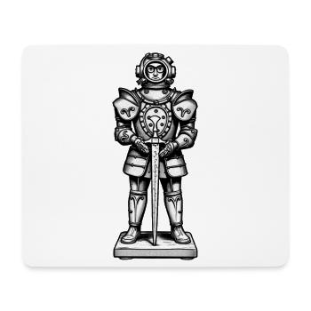 KNIGHT DIVER MAN – schwarz und weiß - Mousepad (Querformat) - Weiß - Vorne