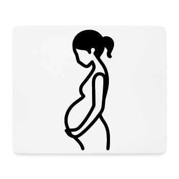 schwanger - Mousepad (Querformat) - Weiß - Vorne