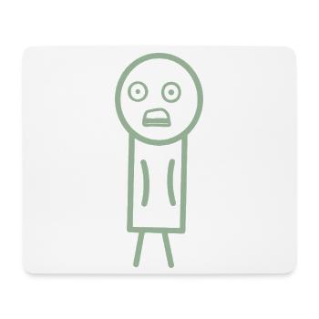Schockierte Figur - Mousepad (Querformat) - Weiß - Vorne