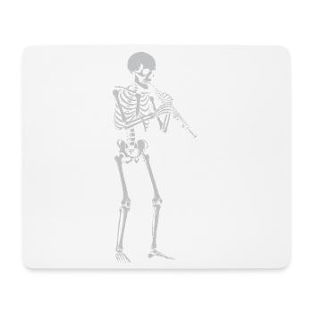 Skeleton spielt Oboe - Mousepad (Querformat) - Weiß - Vorne