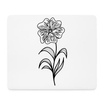 blume - Mousepad (Querformat) - Weiß - Vorne