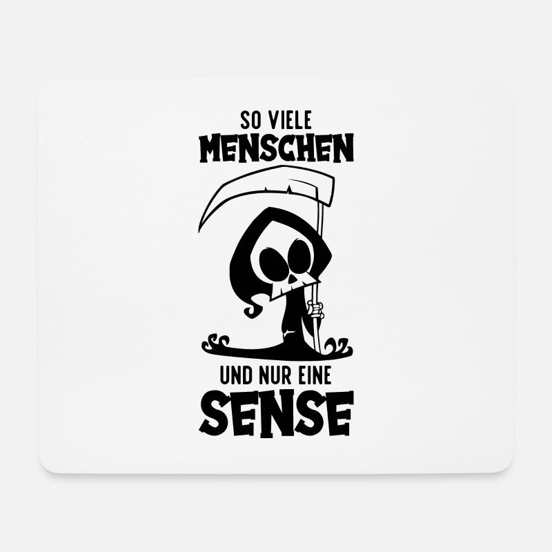 ICH HASSE MENSCHEN SENSENMANN - Mousepad (Querformat) - Weiß