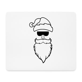 Père Noël cool 01 - Tapis de souris (format paysage) - blanc - Devant