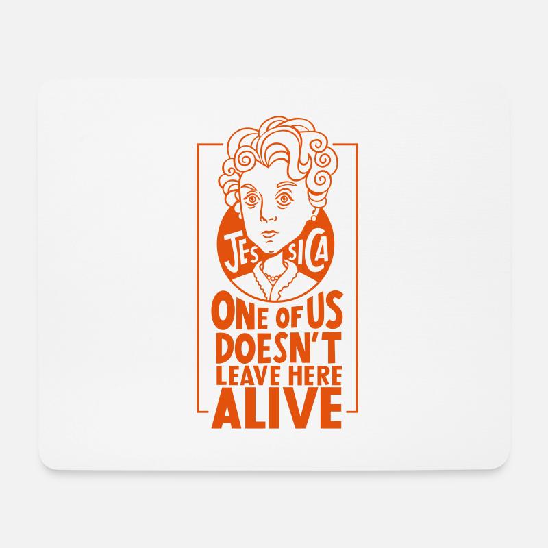 Jessica Fletcher. Ziegelrot - Mousepad (Querformat) - Weiß