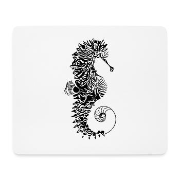 Hippocampe - Tapis de souris (format paysage) - blanc - Devant