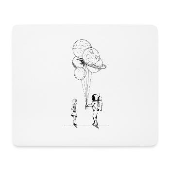 astronaute - Tapis de souris (format paysage) - blanc - Devant