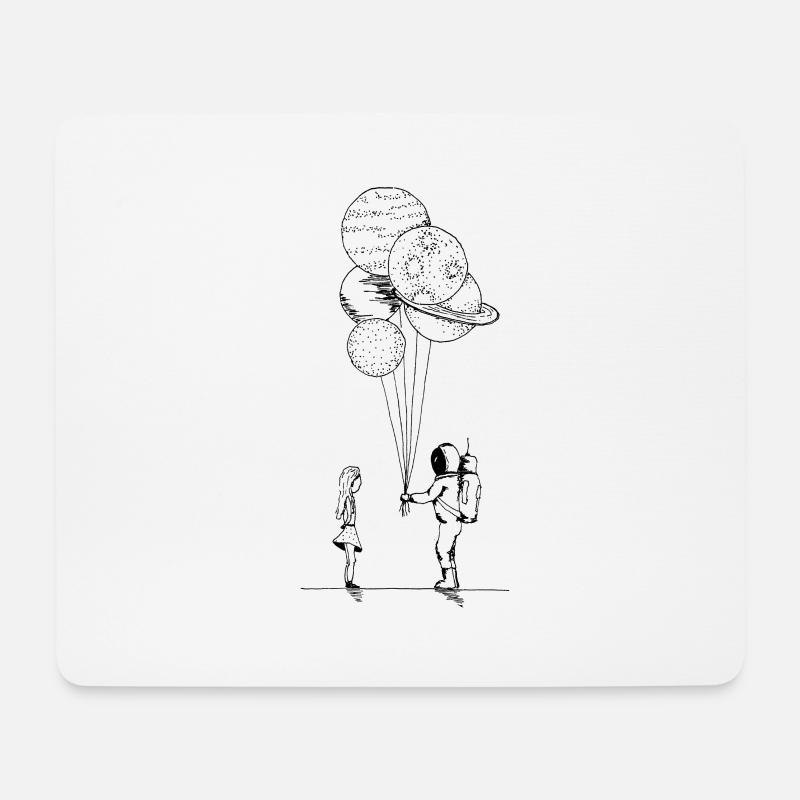 Astronaut - Mousepad (Querformat) - Weiß
