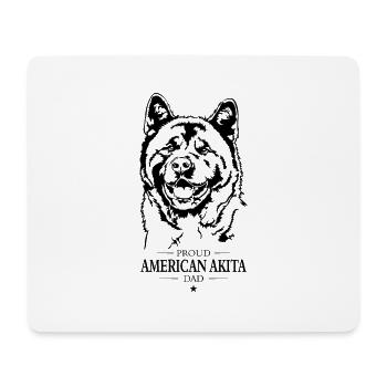 American Akita Dad Hunde Hund Akita Inu Wilsigns - Mousepad (Querformat) - Weiß - Vorne