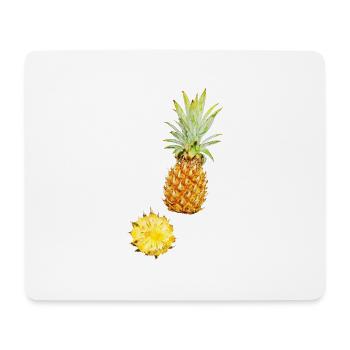 Ananas - Mousepad (Querformat) - Weiß - Vorne