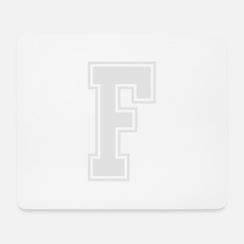 Buchstabe F - Mousepad (Querformat) - Weiß