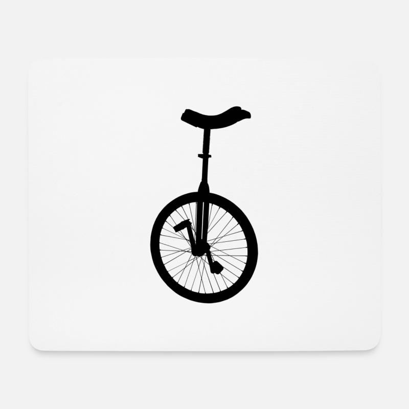 Einrad - Mousepad (Querformat) - Weiß