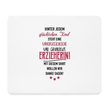 Erzieherin Shirt - Mousepad (Querformat) - Weiß - Vorne