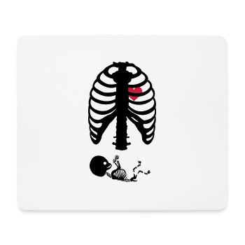 Schwangerschaft Skelett Rippen - Mousepad (Querformat) - Weiß - Vorne