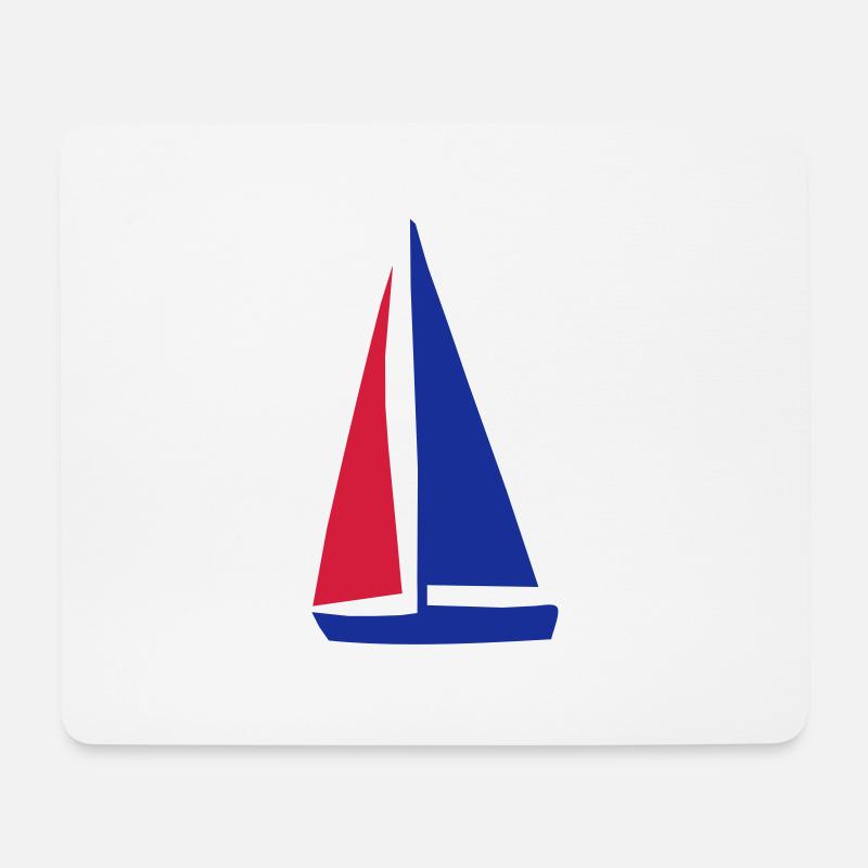 Segelboot - Mousepad (Querformat) - Weiß