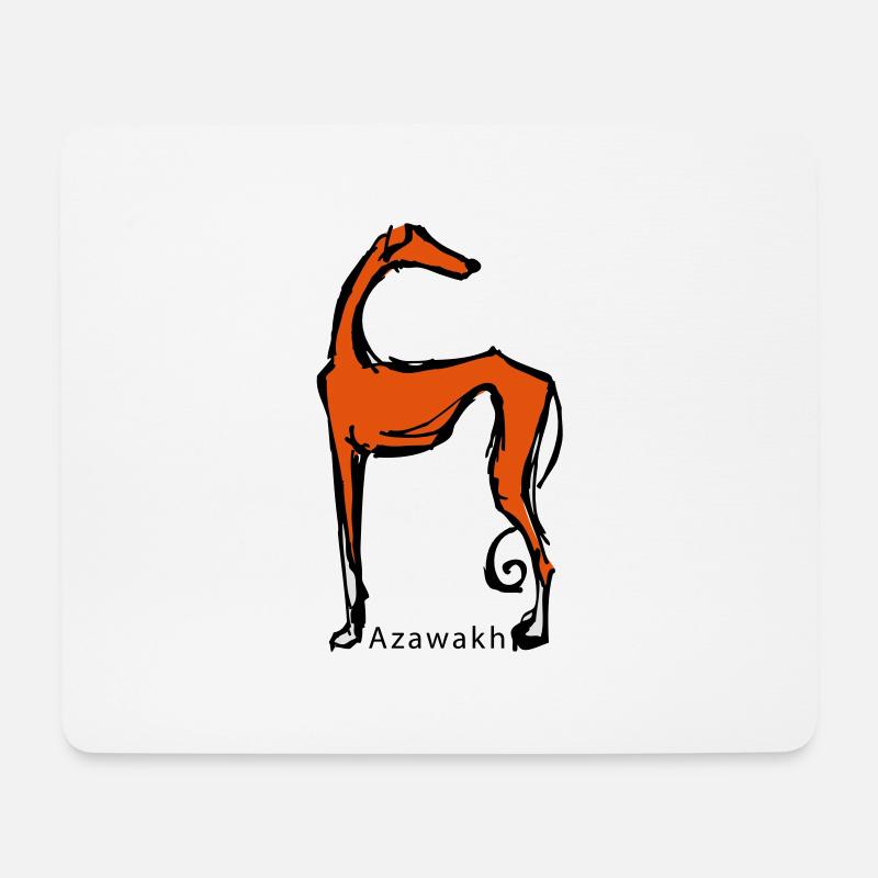 azawakh drawn - Mousepad (Querformat) - Weiß