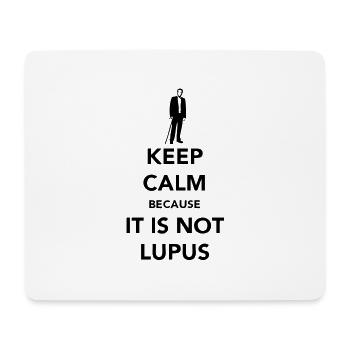 Keep Calm - Not Lupus - Mousepad (Querformat) - Weiß - Vorne