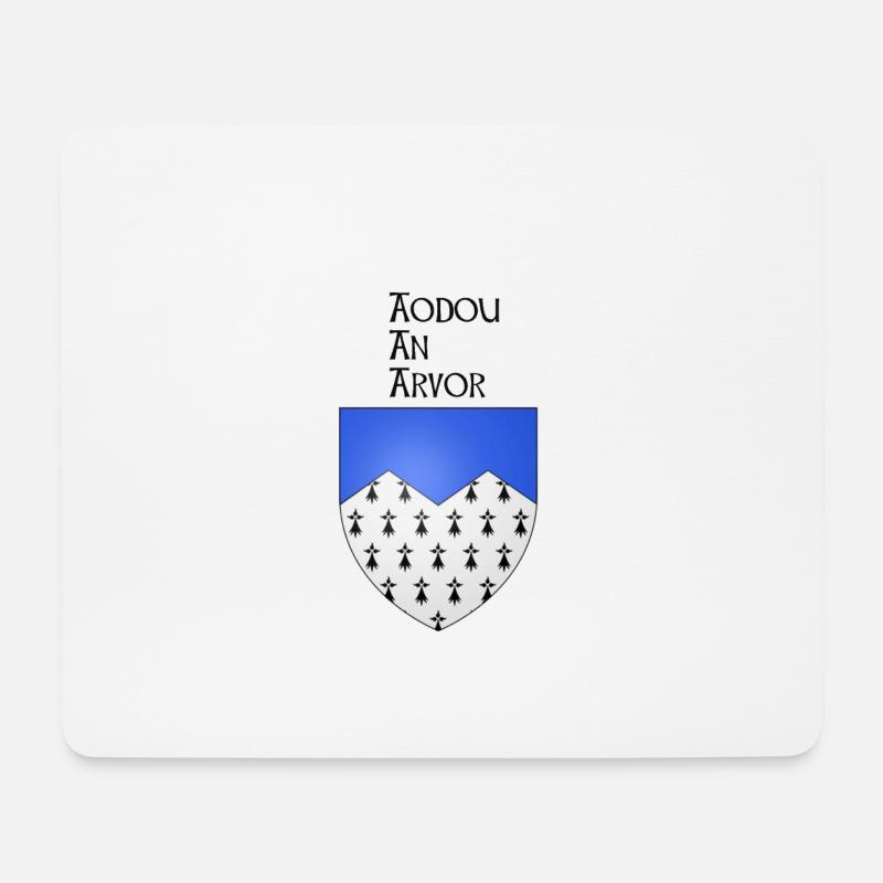 Aodou ein Arvor / Küste der Rüstung - Mousepad (Querformat) - Weiß