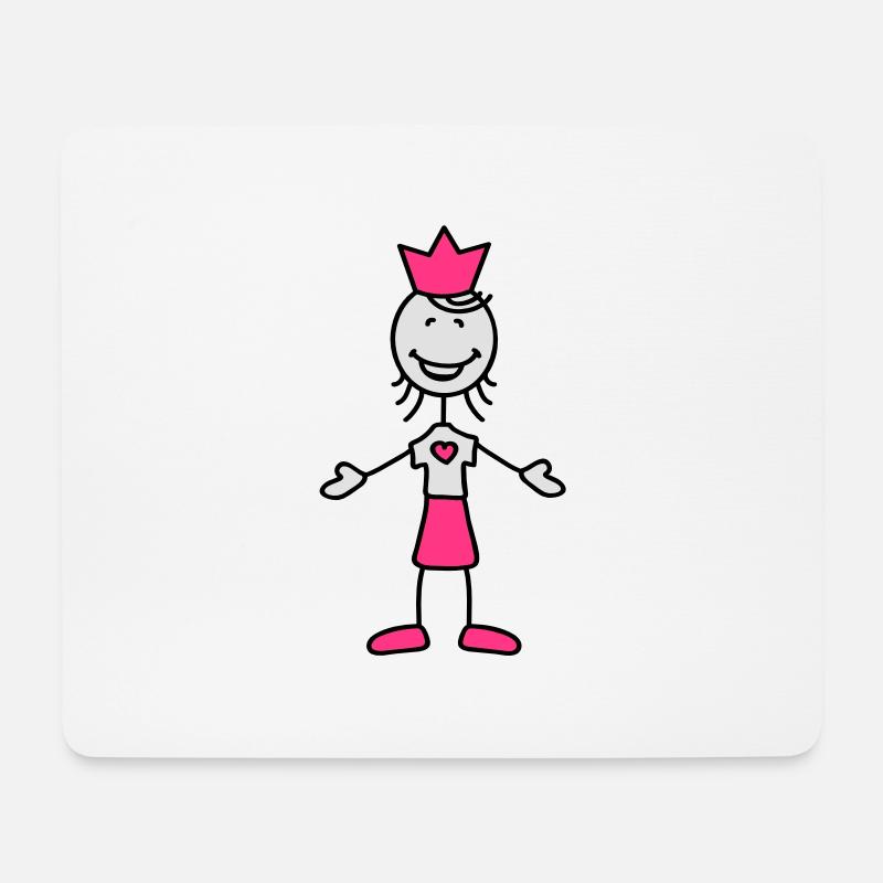 happy_princess - Mousepad (Querformat) - Weiß