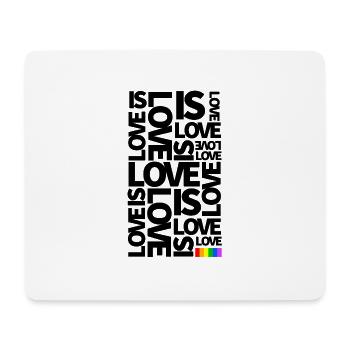 L'amour des LGBT est la fierté des mots d'amour Gay Pride - Tapis de souris (format paysage) - blanc - Devant
