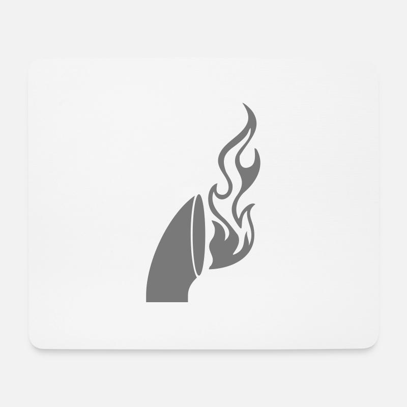 Pipe Flame small Fire Diesel Flamme - Mousepad (Querformat) - Weiß