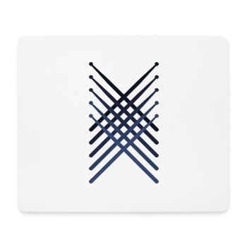 Silhouette de baguettes - Tapis de souris (format paysage) - blanc - Devant