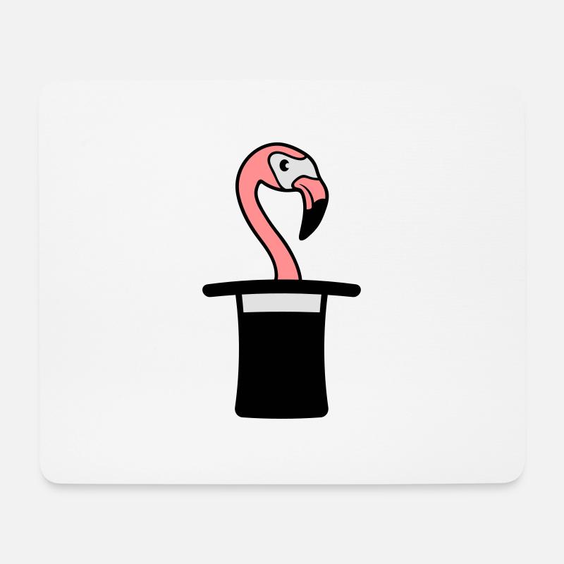 zylinder hut zauberer trick zaubertrick magier mag - Mousepad (Querformat) - Weiß