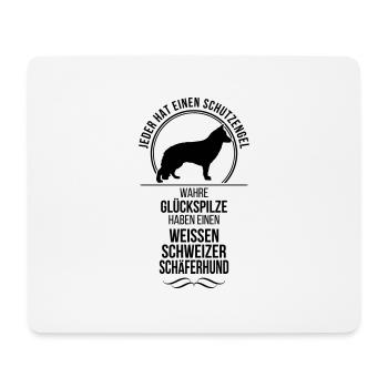 WHITE SWISS SHEPHERD GUY Angel Wilsigns - Mouse Pad (horizontal) - white - Front
