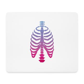Skeleton bone rib cage ribs spine - Mouse Pad (horizontal) - white - Front