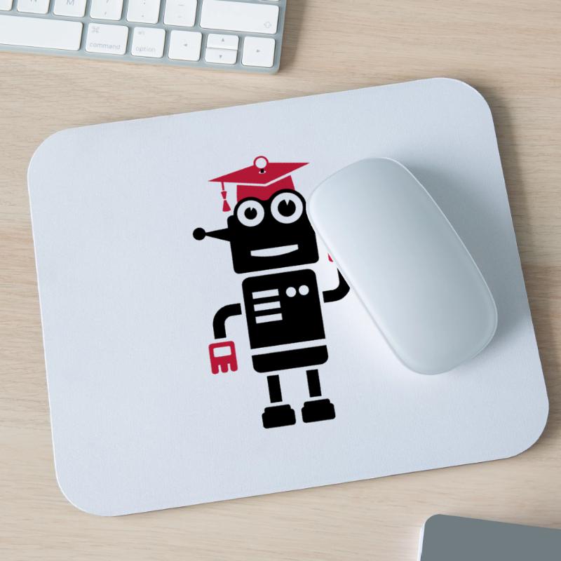 Robot med lægehat Gave til forfremmelse Musemåtte (tværformat)